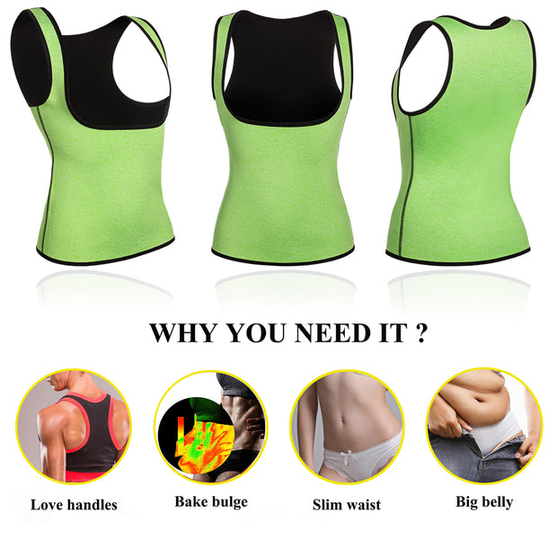 Women Neoprene Sauna Sweat Vest for Weight Loss Gym Workout Body Shaper