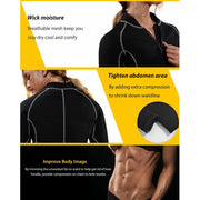 Women Hot Sweat Weight Loss Shirt Neoprene Body Shaper Sauna Jacket Suit