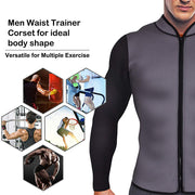 Men's Best Neoprene Wetsuit Jacket with Front Zipper Long Sleeves