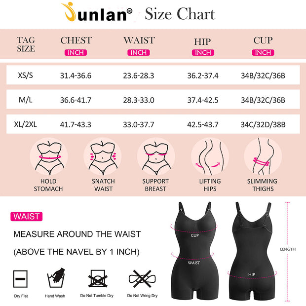 Junlan Women V Neck Seamless Slim Shapewear