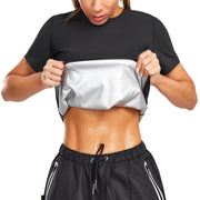 Junlan Women Heat Trapping Workout Sauna T-shirt
