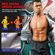 Junlan Men Weight Loss Hot Sauna Workout Splicing Jacket
