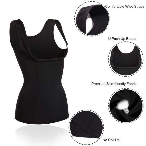 Women's Waist Cincher Tummy Control Shapewear Compression Vest Invisible Body Shaper