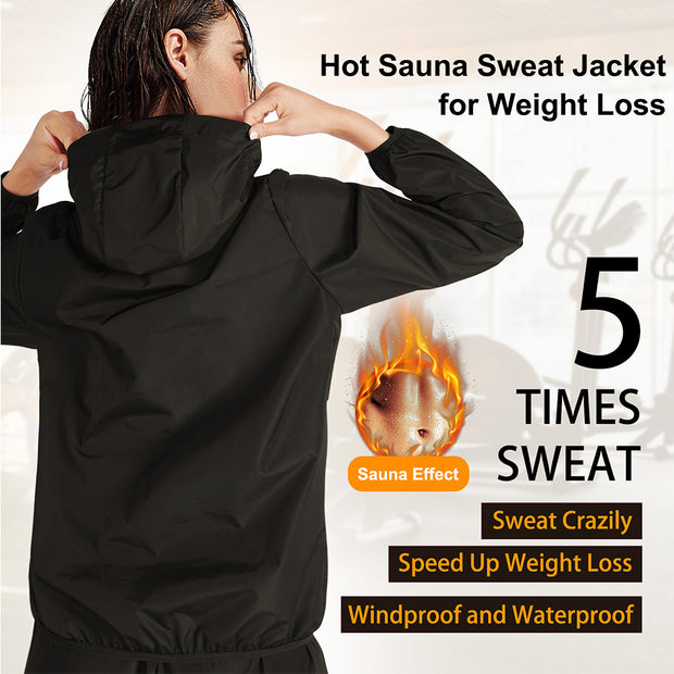 hot sauna sweat jacket for weight loss, which up to 5 time sweat
