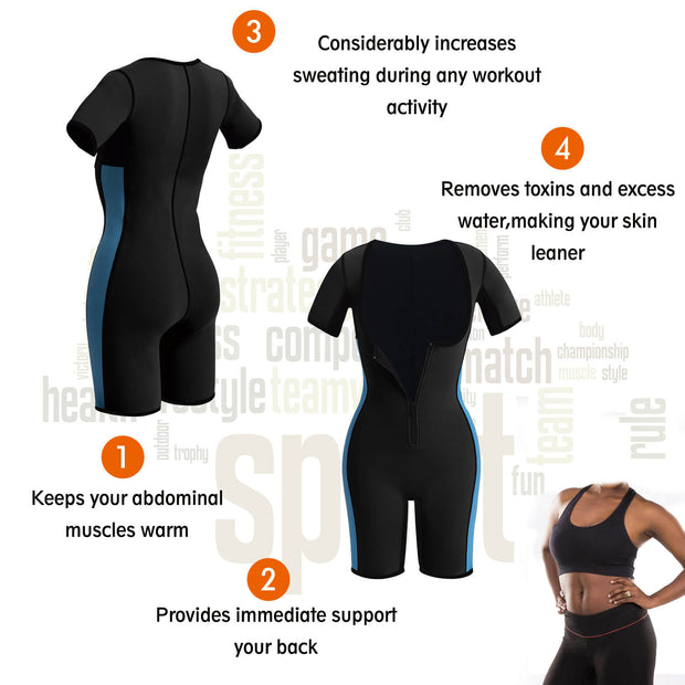 Women’s Full Body Shaper Sport Sweat Neoprene Bodysuit