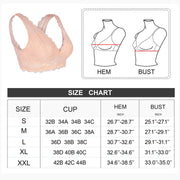 Bralette for Women Lace Plunge Bra Deep V Racerback with Removable Pads Wirefree
