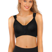 Women Post-Surgical Sports Support Bra Front Closure with Adjustable Straps Wire-free Racerback