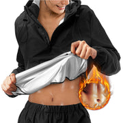 This is Junlan Women Hooded Sweat Hot Sauna Jacket Main Picture