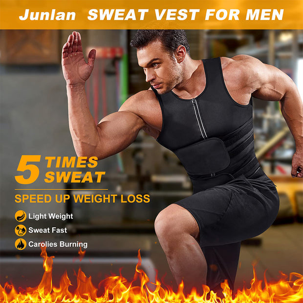 Junlan Lightweight Workout Heat-cycle Vest with Double Belts