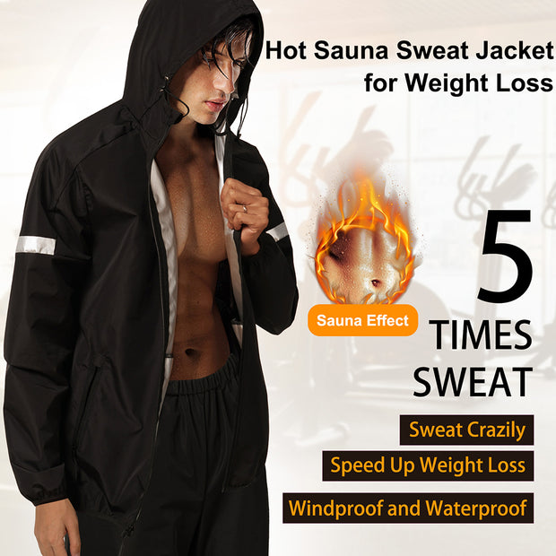 Junlan Heat Sauna Hooded Sweatshirt with Zipper